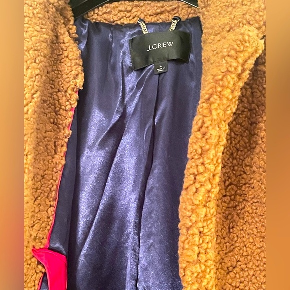 Never worn cozy, brown teddy Sherpa coat, size large - Picture 3 of 3